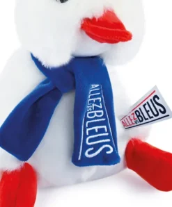 Doudou et Compagnie Allez les Bleus - Peluche poussin Cocorico blanc avec écharpe supporter - 20 cm> Peluches