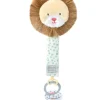 Doudou et Compagnie Attache sucette Lion - Couleurs Savane - 18 cm - Vert> Attache Sucette