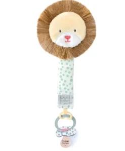 Doudou et Compagnie Attache sucette Lion - Couleurs Savane - 18 cm - Vert> Attache Sucette