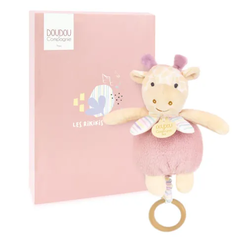 Doudou et Compagnie Boite a musique bebe - Girafe rose - 20 cm> Boîte À Musique