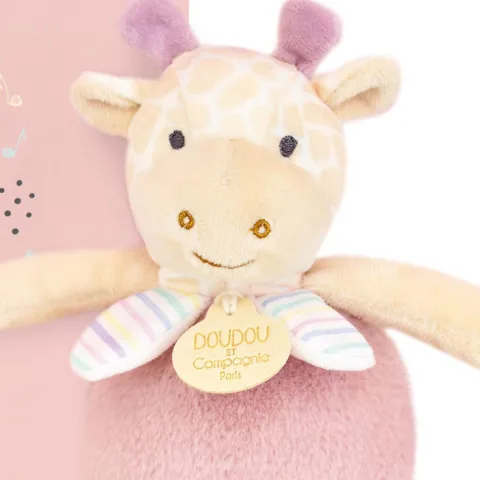 Doudou et Compagnie Boite a musique bebe - Girafe rose - 20 cm> Boîte À Musique