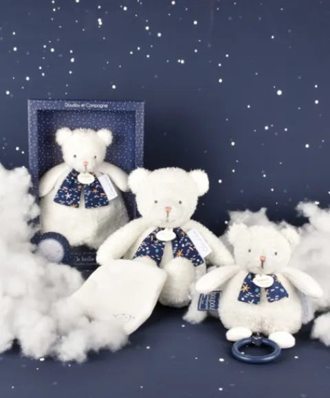 Doudou et Compagnie Boite a musique luminescente ours - 17 cm - Clair de Lune> Boîte À Musique