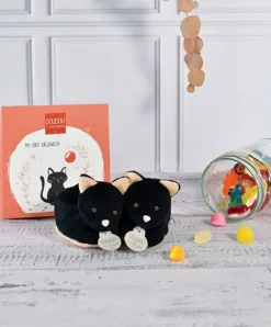 Doudou et Compagnie Chaussons bébé Chat noir - 0-6 mois><noscript><img width=