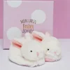 Doudou et Compagnie Coffret cadeau naissance chaussons lapin rose avec hochet - 0/6 mois> Chaussons