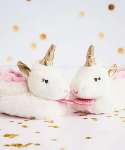 Doudou et Compagnie Coffret cadeau naissance chaussons bébé Licorne avec hochet - 0/6 mois><noscript><img width=