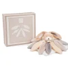 Doudou et Compagnie Coffret Doudou lapin pétales Collector taupe - 28 cm> Doudou Plat