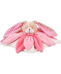 Doudou et Compagnie Coffret Doudou lapin pétales Collector rose - 28 cm> Doudou Plat
