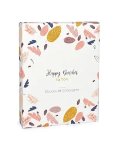 Doudou et Compagnie Coffret Mini Doudou Lapin Vieux rose - Happy Boho - 17 cm><noscript><img width=