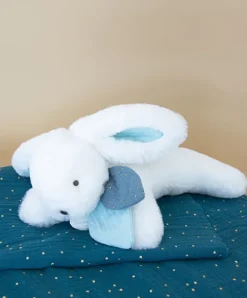 Doudou et Compagnie Coffret Pantin Lapin bleu - Happy Pop - 25 cm> Peluches