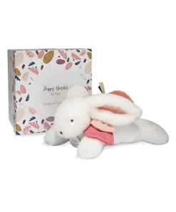 Doudou et Compagnie Coffret Pantin Lapin Vieux rose - Happy Boho - 25 cm><noscript><img width=