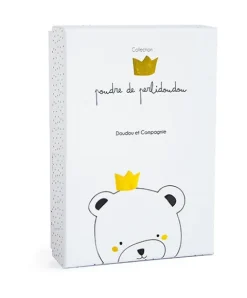 Doudou et Compagnie Doudou attache sucette ours Petit Roi marron - 15 cm><noscript><img width=