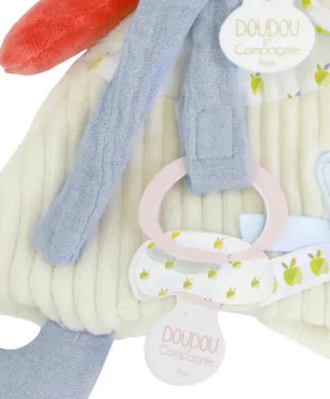 Doudou et Compagnie Doudou attache-sucette Renard Romarin - 19 cm> Doudou Attache-Sucette|Attache Sucette