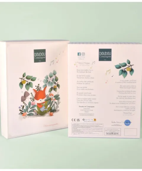 Doudou et Compagnie Doudou attache-sucette Renard Romarin - 19 cm> Doudou Attache-Sucette|Attache Sucette