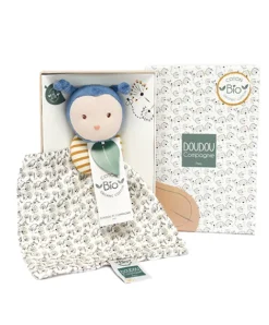 Doudou et Compagnie Doudou bébé abeille Pollen en coton BIO - 20 cm - modèle aléatoire><noscript><img width=