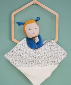 Doudou et Compagnie Doudou bébé abeille Pollen en coton BIO - 20 cm - modèle aléatoire><noscript><img width=