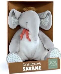 Doudou et Compagnie Doudou elephant gris - 30 cm><noscript><img width=