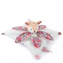 Doudou et Compagnie Doudou FAON blanc avec pétales - BOH'AIME -><noscript><img width=