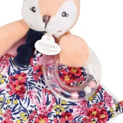 Doudou et Compagnie Doudou hochet a billes Faon- Bohaime> Doudou Plat|Attache Sucette