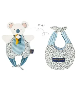 Doudou et Compagnie Doudou Koala marionnette - Petit sac - Amusette 3 EN 1- 30 cm> Doudou Plat|Marionnettes