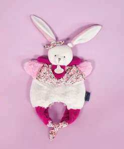 Doudou et Compagnie Doudou Lapin marionnette - Petit sac - Amusette 3 EN 1> Doudou Plat|Marionnettes