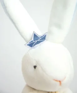 Doudou et Compagnie Doudou lapin mouchoir bleu lapin matelot - 10 cm><noscript><img width=
