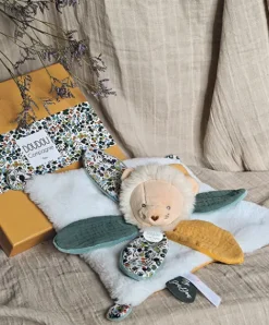 Doudou et Compagnie Doudou LION avec pétales - BOH'AIME - 27 cm> Doudou Plat
