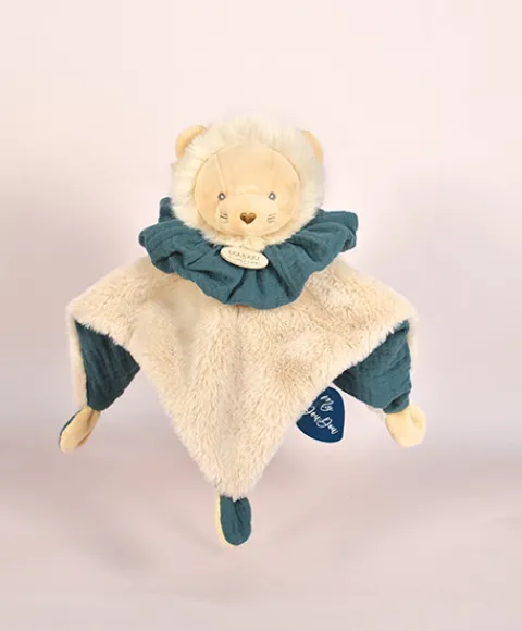 Doudou et Compagnie Doudou Lion marron - Cocon - Balle d'éveil - 3 EN 1> Doudou Plat|Balles Sensorielles