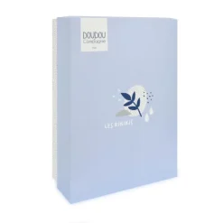 Doudou et Compagnie Doudou mouchoir elephant bleu et gris - 11 cm><noscript><img width=