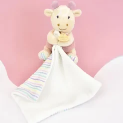 Doudou et Compagnie Doudou mouchoir Girafe rose - 11 cm><noscript><img width=