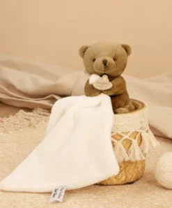 Doudou et Compagnie Doudou mouchoir- Mon petit ourson - Marron - 10 cm><noscript><img width=