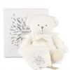 Doudou et Compagnie Doudou mouchoir ours Blanc - 30 cm - Collection Anniversaire> Doudou Mouchoir|Peluches