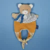 Doudou et Compagnie Doudou Ours marionnette - Petit sac - Amusette 3 EN 1> Doudou Plat|Marionnettes