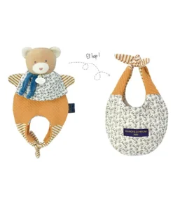Doudou et Compagnie Doudou Ours marionnette - Petit sac - Amusette 3 EN 1><noscript><img width=
