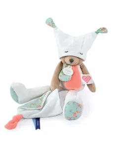 Doudou et Compagnie Doudou ours mouchoir 3 histoires - Blanc><noscript><img width=