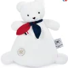 Doudou et Compagnie Doudou plat fabriqué en France - L'Ours Élysée - 22 cm> Doudou Plat