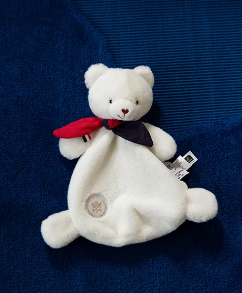 Doudou et Compagnie Doudou plat fabriqué en France - L'Ours Élysée - 22 cm> Doudou Plat