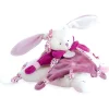 Doudou et Compagnie Doudou plat Cerise le lapin Rose - 27 cm> Doudou Plat