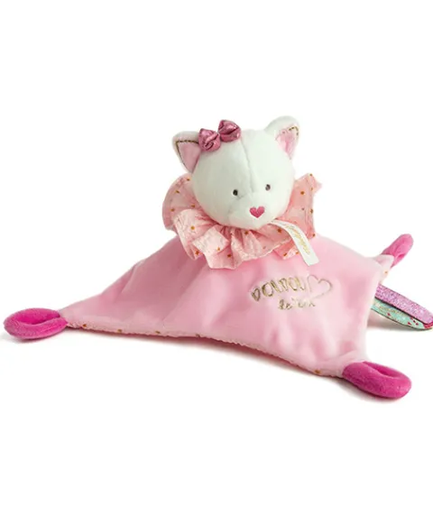 Doudou et Compagnie Doudou plat Chat rose - Attrape-rêves - 20 cm> Doudou Plat