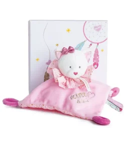 Doudou et Compagnie Doudou plat Chat rose - Attrape-rêves - 20 cm><noscript><img width=