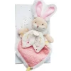 Doudou et Compagnie Doudou plat lapin de sucre rose - 24 cm> Doudou Plat