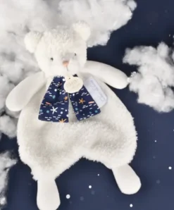 Doudou et Compagnie Doudou plat Ours Luminescent - 26 cm - Clair de Lune><noscript><img width=