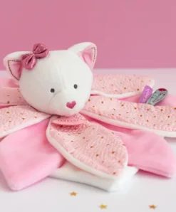 Doudou et Compagnie Doudou pétales Chat rose- Attrape-rêves - 26 cm><noscript><img width=
