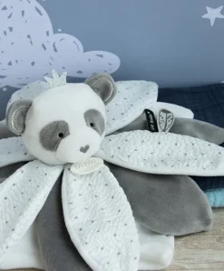 Doudou et Compagnie Doudou pétales Panda gris - Attrape-rêves - 26 cm><noscript><img width=