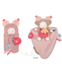 Doudou et Compagnie Doudou Souris blanche avec cape - Papillotte - 3 EN 1><noscript><img width=