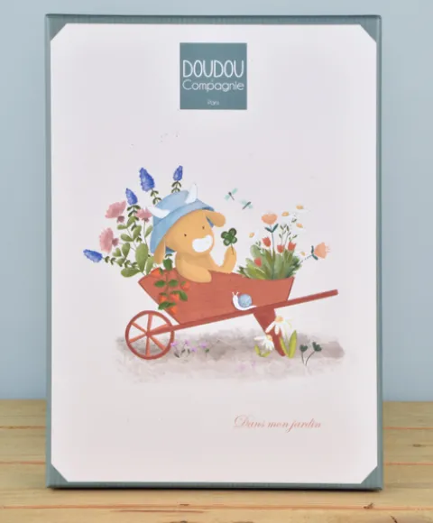 Doudou et Compagnie Doudou vache avec hochet billes - Aneth -21 cm> Doudou Plat|Hochets Et Pantins D'Activités