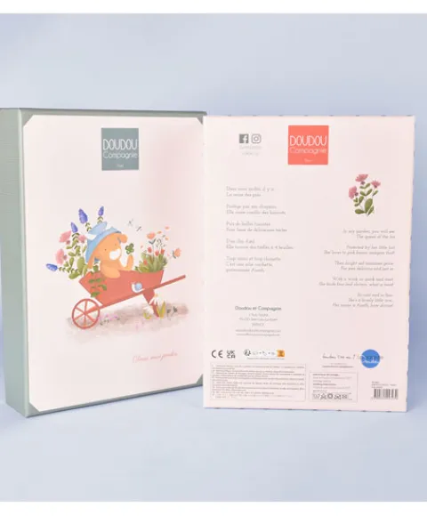 Doudou et Compagnie Doudou vache avec hochet billes - Aneth -21 cm> Doudou Plat|Hochets Et Pantins D'Activités