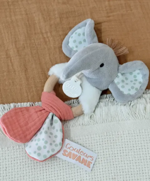Doudou et Compagnie Hochet bébé éléphant - 15 cm> Hochets Et Pantins D'Activités
