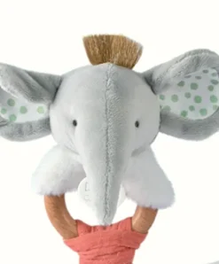 Doudou et Compagnie Hochet bébé éléphant - 15 cm><noscript><img width=
