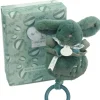 Doudou et Compagnie Lapin DOUDOU® - boite à musique lapin - 20 cm - Vert> Boîte À Musique