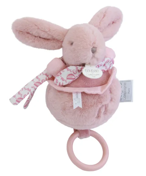 Doudou et Compagnie Lapin DOUDOU® - boite à musique lapin - 20 cm - Rose> Boîte À Musique